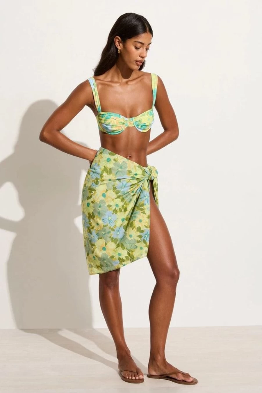 Faithfull The Brand Playa Scarf - Floral Print Francis Design - Exclusive Final Sale