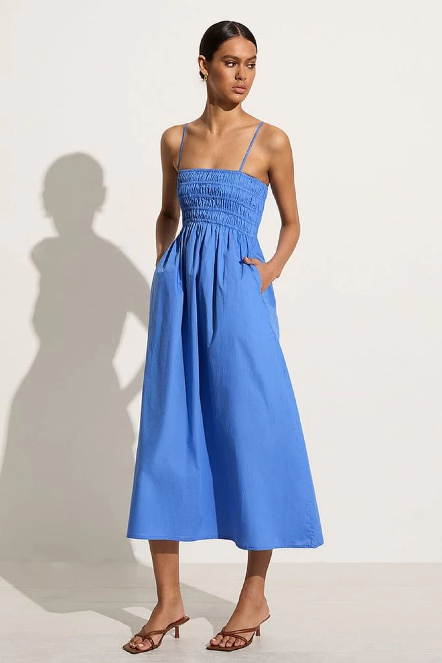 Faithfull The Brand Marieka Midi Dress in Oceania Print - Exclusive Summer Dress