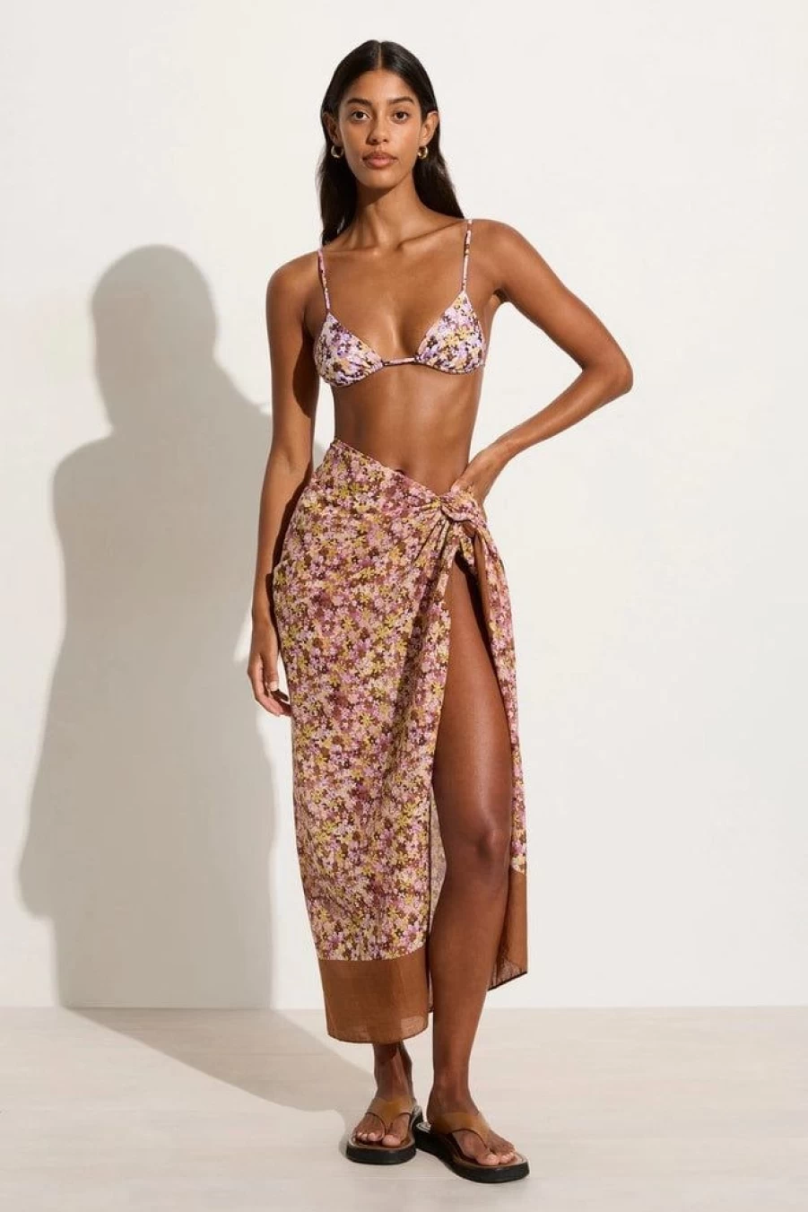 Faithfull The Brand Playa Scarf - Cala Nika Floral Print Beach Wrap (Exclusive Final Sale)