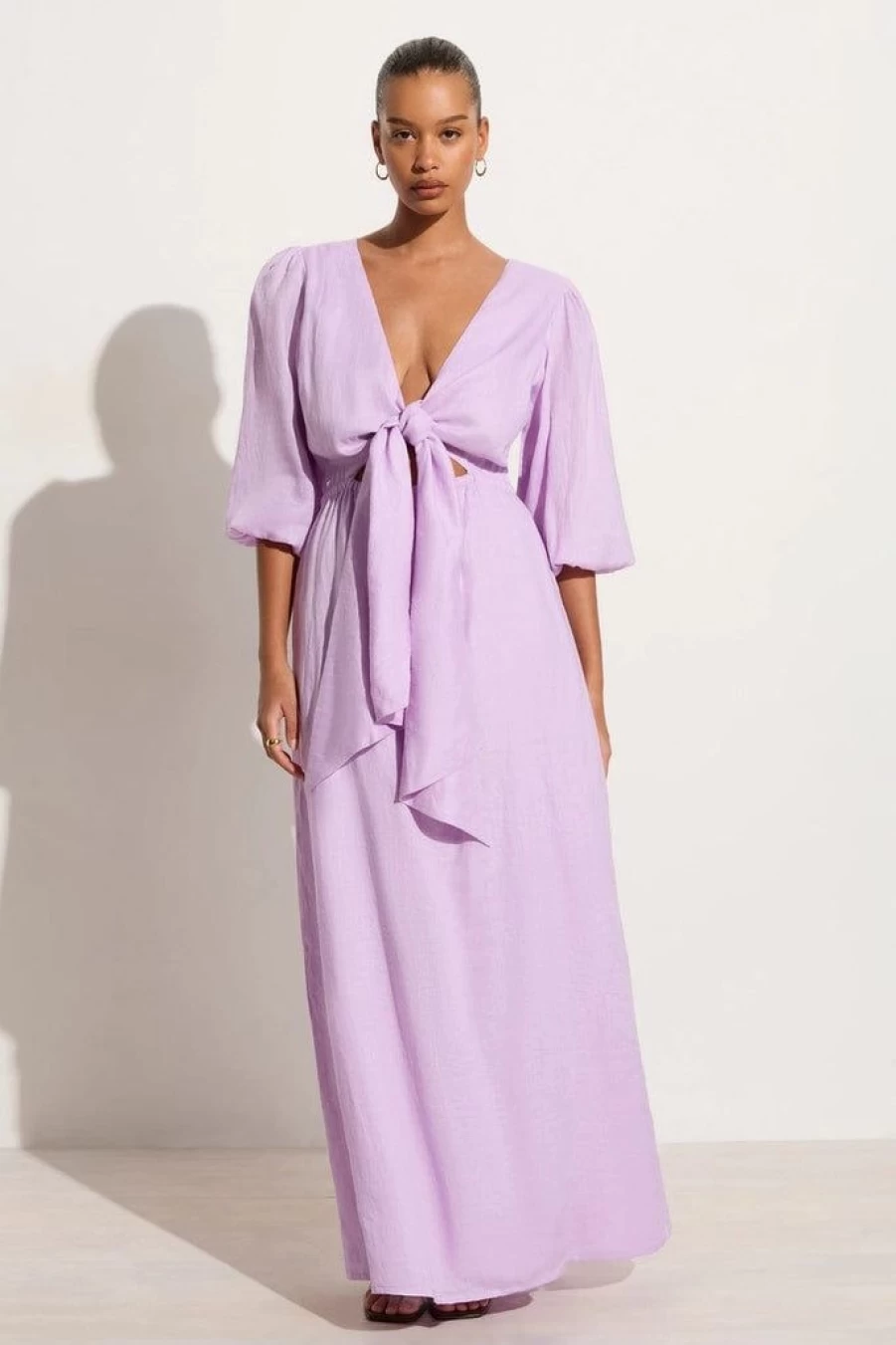 Faithfull The Brand La Mia Maxi Dress in Lilac - Women's Floral Summer Dress Final Sale
