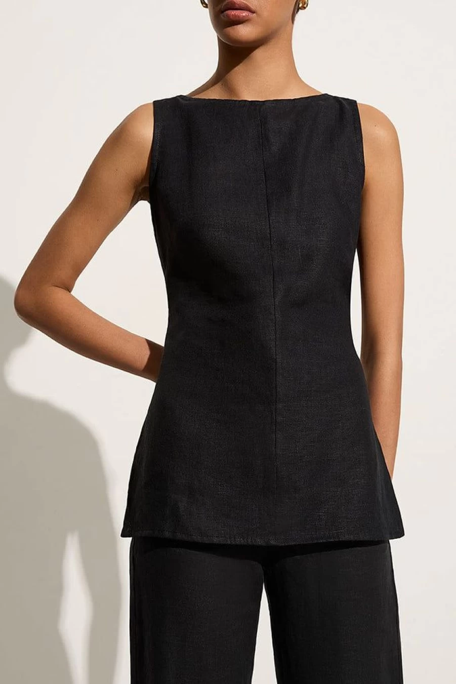 Faithfull The Brand Antipas Black Tunic Top Women's Boho Chic Blouse