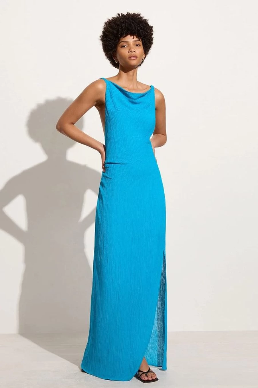 Faithfull The Brand Palermo Maxi Dress in Turquoise - Flowy Boho Summer Dress