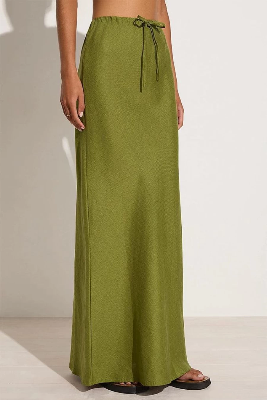 Faithfull The Brand Cataline Skirt in Palm Green - Limited Time Final Sale