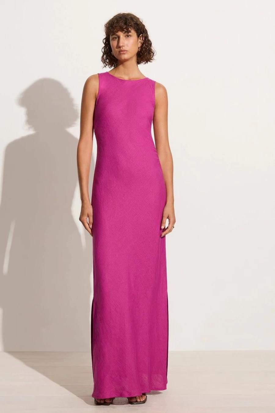Faithfull The Brand Lobo Maxi Dress in Magenta - Flowy Boho Summer Dress