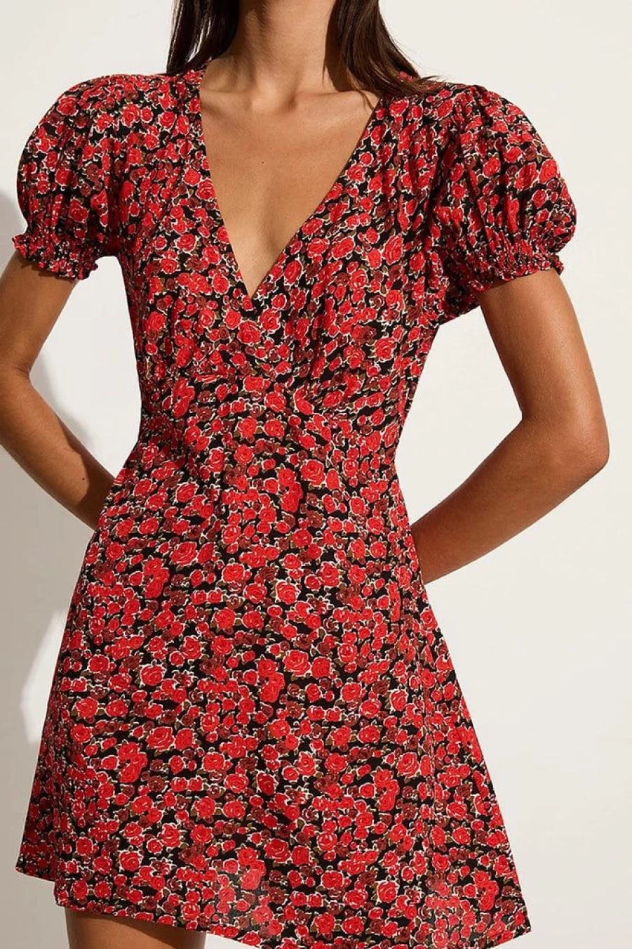 Faithfull The Brand Albertina Floral Mini Dress - Women's Boho Floral Print Summer Dress