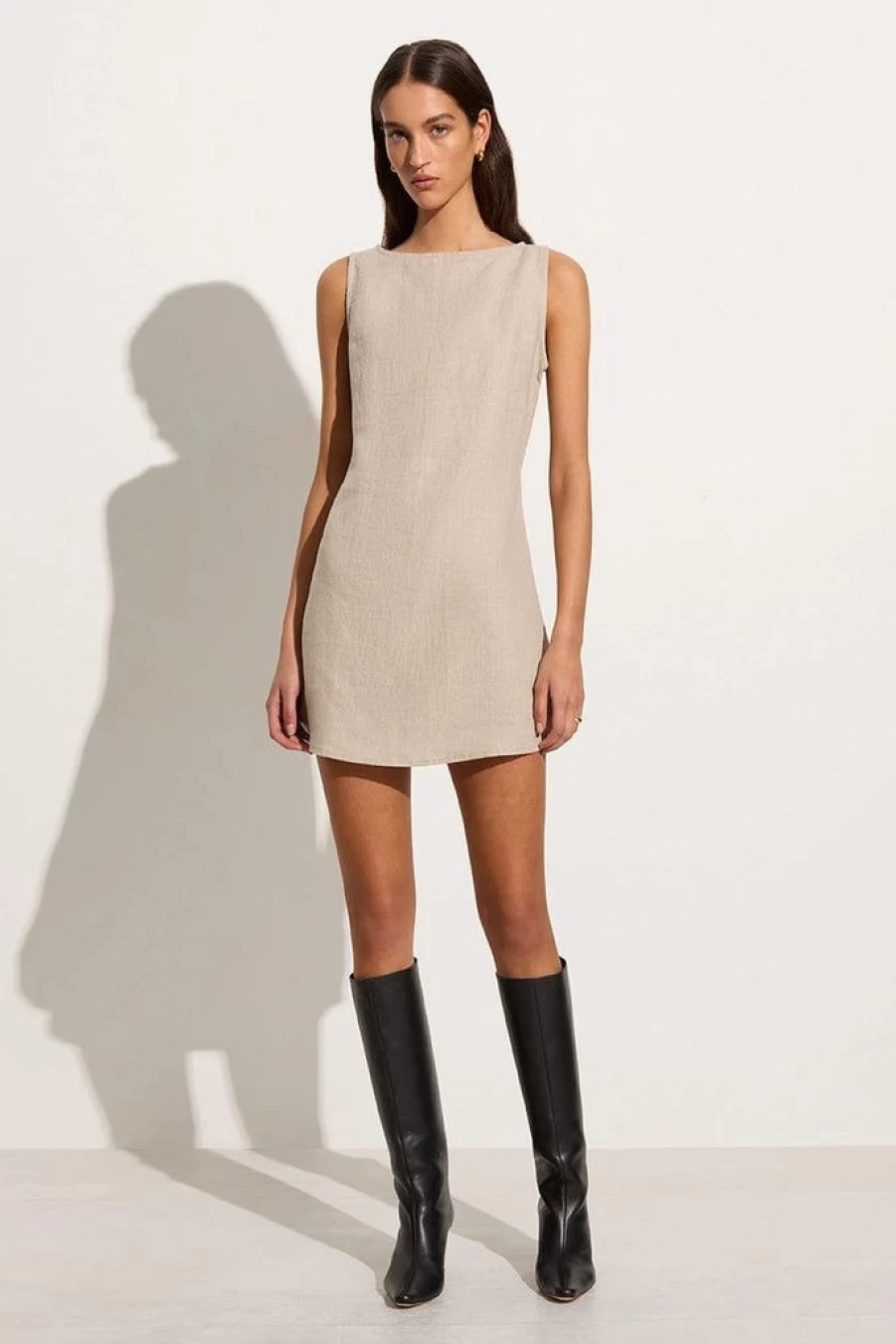 Faithfull The Brand Lui Mini Dress in Natural - Women's Boho Chic Short Dress