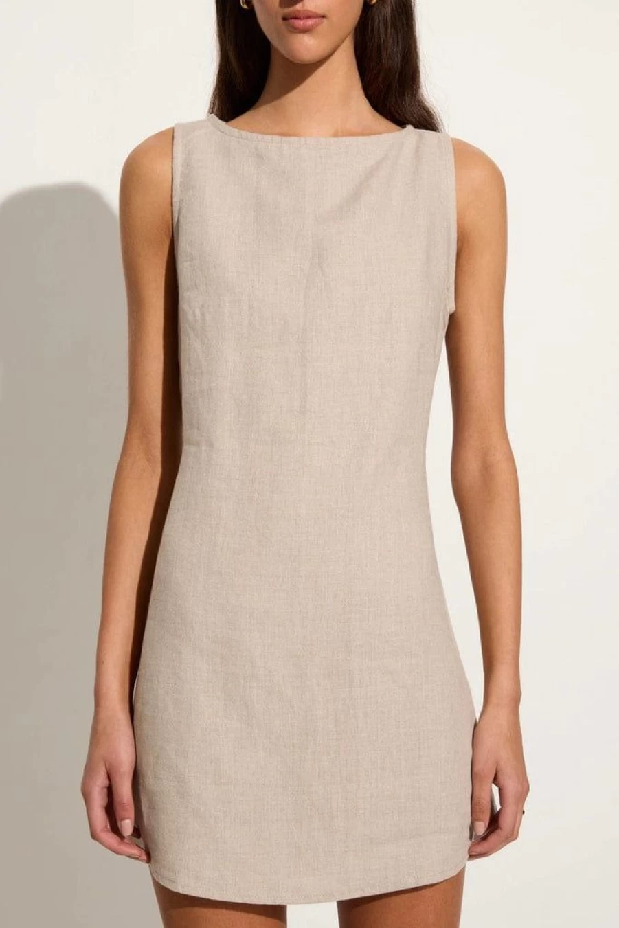 Faithfull The Brand Lui Mini Dress in Natural - Women's Boho Chic Short Dress