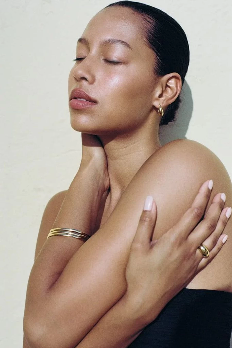 Faithfull The Brand Moune Gold Bangles - Elegant Stackable Bracelets for Women
