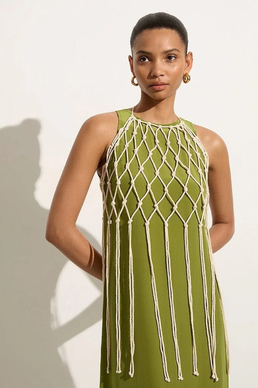 Faithfull The Brand Off-White Nalas Macrame Crochet Top Boho Beachwear