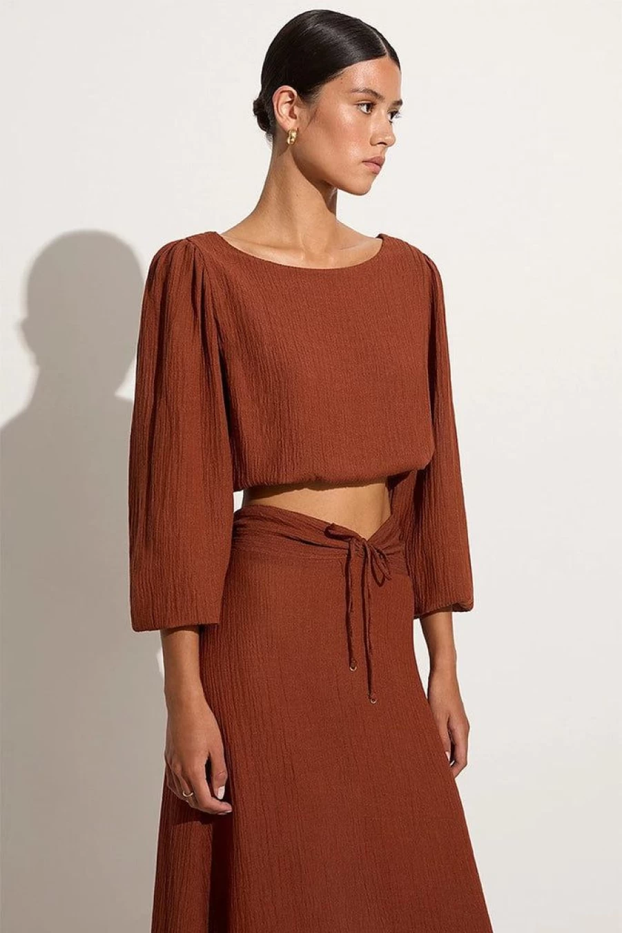 Faithfull The Brand Artista Top in Cinnamon - Limited Time Final Sale