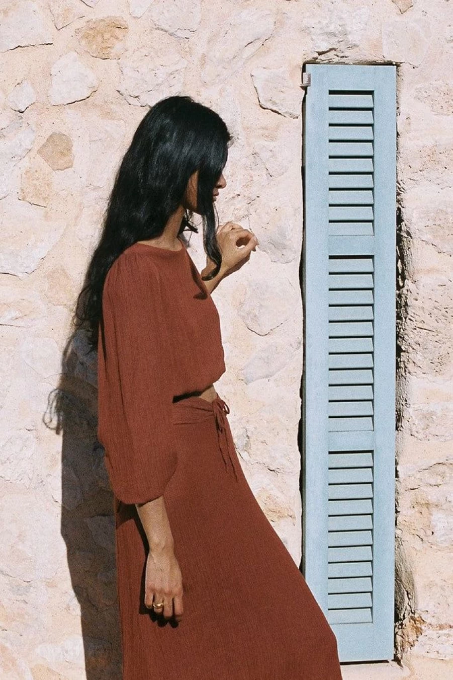Faithfull The Brand Artista Top in Cinnamon - Limited Time Final Sale