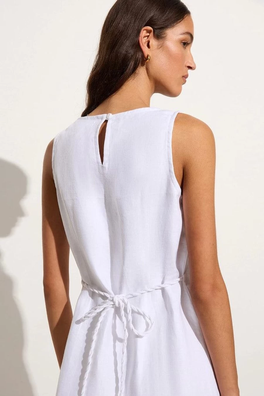 Faithfull The Brand Lui Mini Dress - White Summer Boho Chic Women's Outfit