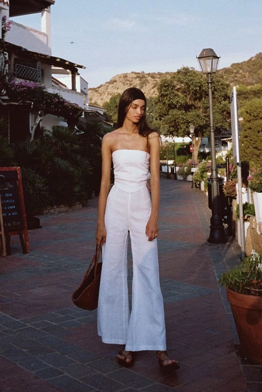 Faithfull The Brand Ottavio White Pants - Women's High-Waisted Linen Trousers