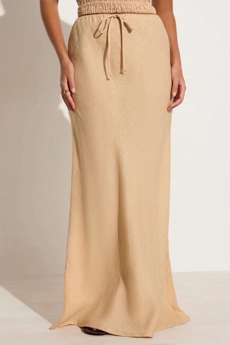 Faithfull The Brand Cataline Skirt in Wheat - Limited Time Final Sale
