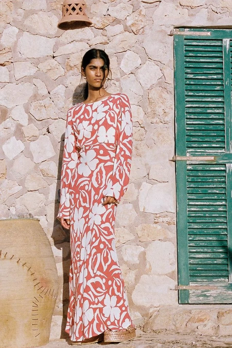 Faithfull The Brand Women's Floral Print Maxi Dress - Shiva Pavito Watermelon Design - Summer Beach Dress