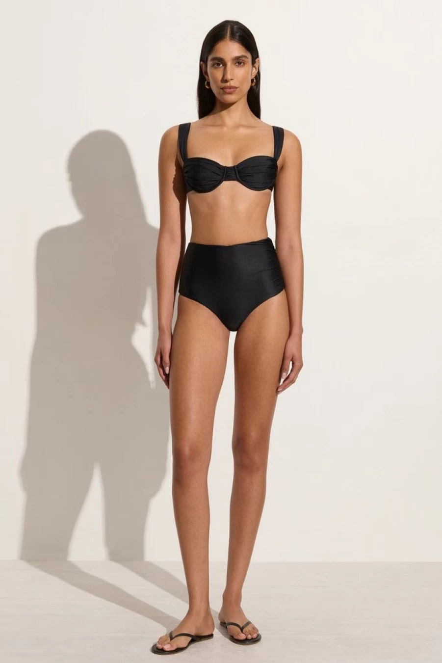 Faithfull The Brand Bianca Black Bikini Bottoms for Women