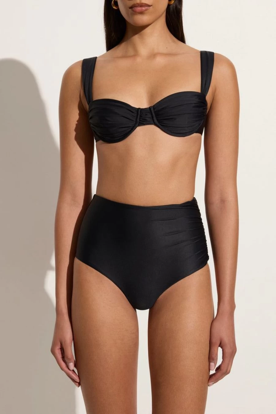Faithfull The Brand Bianca Black Bikini Bottoms for Women