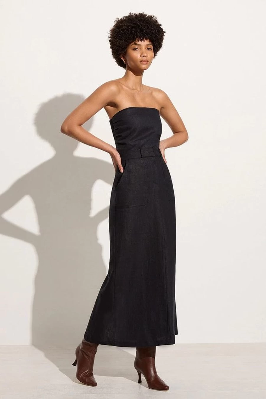 Faithfull The Brand Black Maxi Skirt - Amreli Flowy Boho Summer Skirt