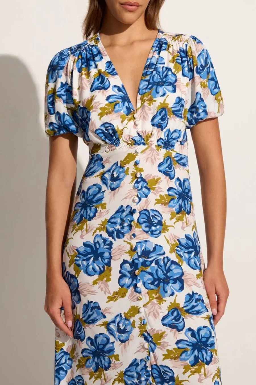 Faithfull The Brand Isadora Floral Navy Midi Dress - Bellavista Style