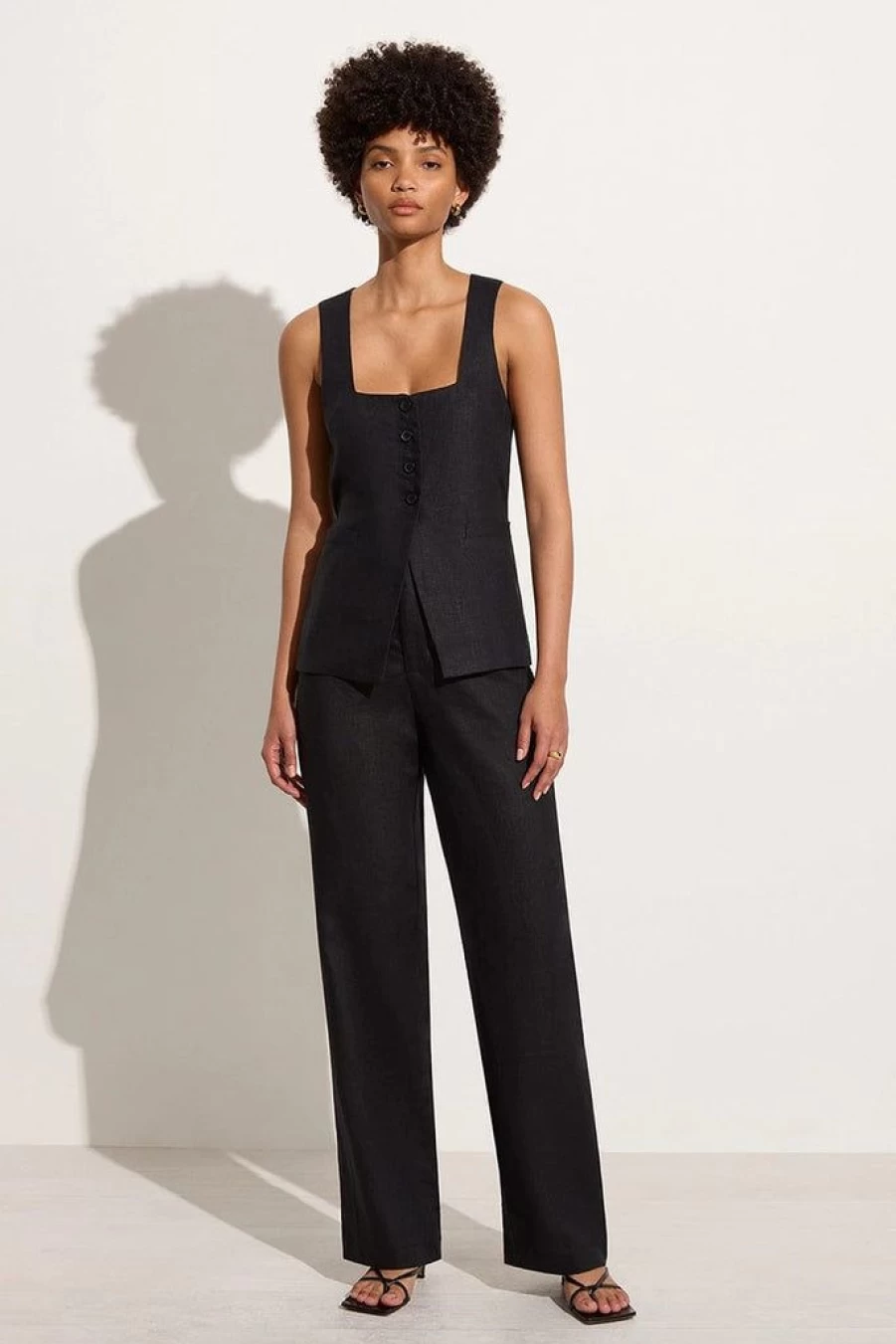 Faithfull The Brand Isotta High-Waisted Black Pants for Women