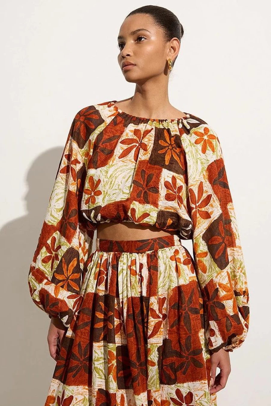 Faithfull The Brand Pereira Top - Tobago Floral Print Women's Blouse