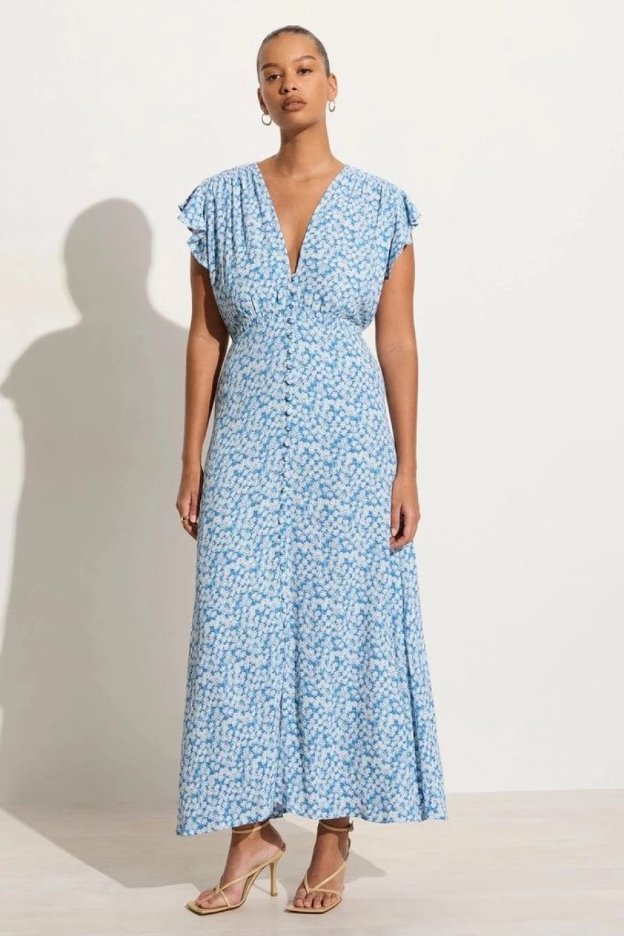 Faithfull The Brand Magdelena Floral Midi Dress - Elka Pattern, Women's Summer Dress, Final Sale