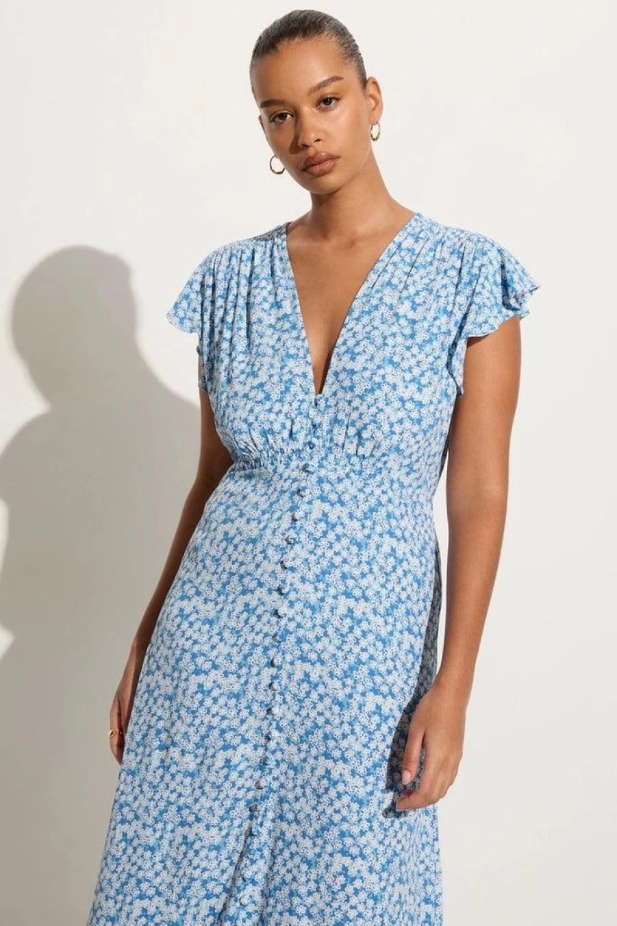 Faithfull The Brand Magdelena Floral Midi Dress - Elka Pattern, Women's Summer Dress, Final Sale