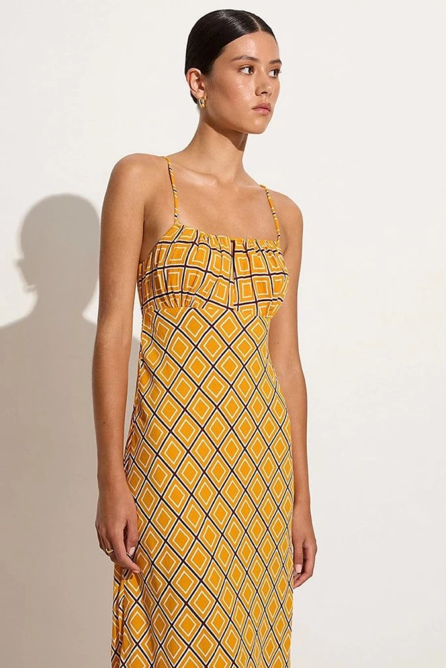 Faithfull The Brand San Paolo Midi Dress - La Costa Floral Print Summer Beach Dress