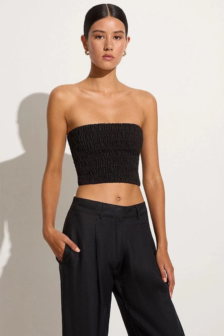 Faithfull The Brand Latia Top in Black - Limited Time Final Sale