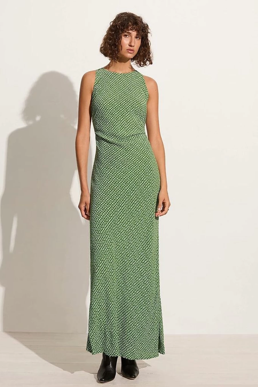 Faithfull The Brand Clementine Maxi Dress in Azulejo Print - Flowy Boho Summer Dress