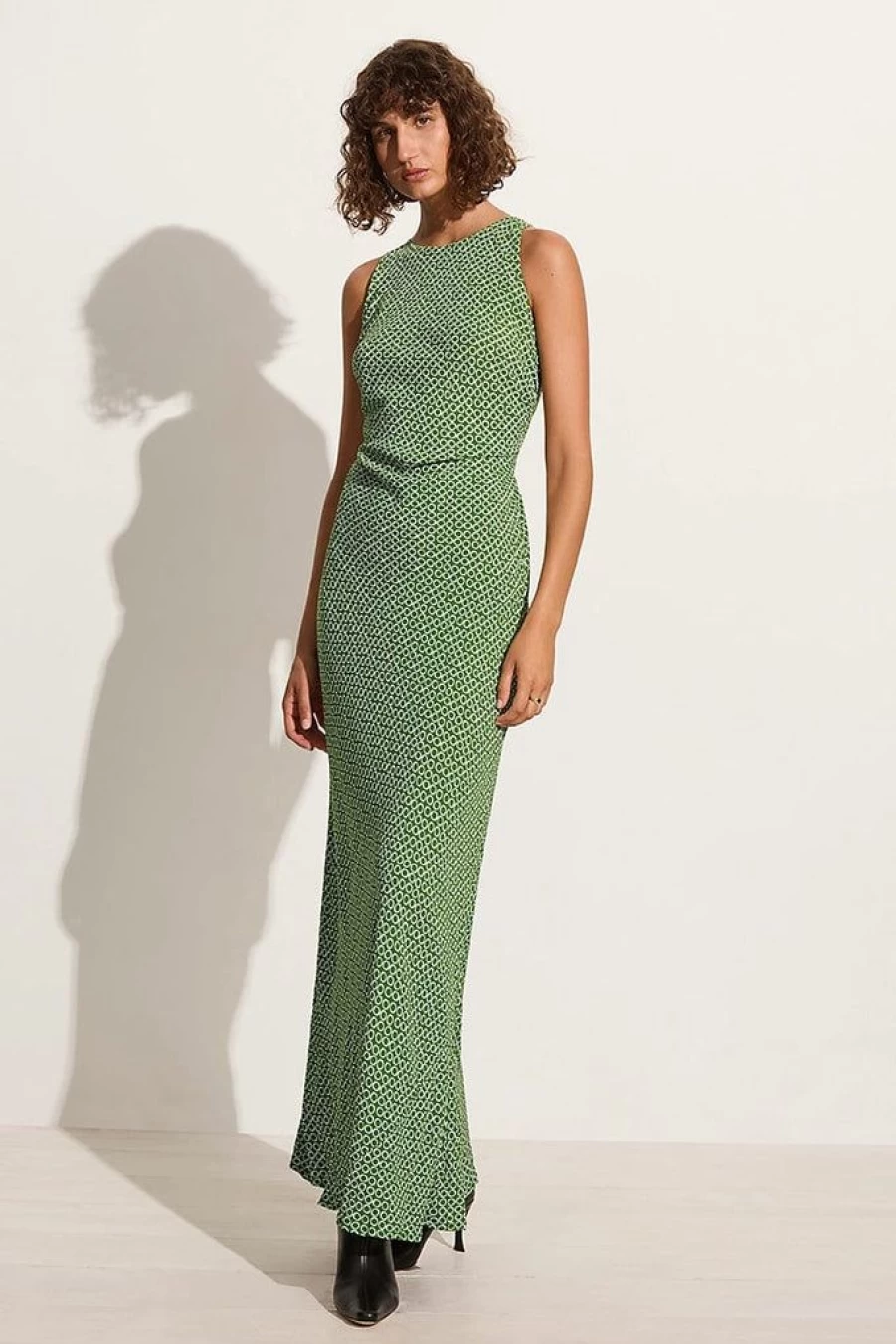 Faithfull The Brand Clementine Maxi Dress in Azulejo Print - Flowy Boho Summer Dress