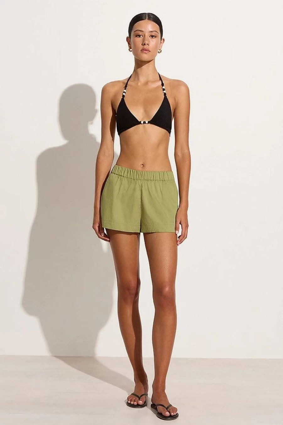 Faithfull The Brand Lorenso Short in Khaki - Limited Time Final Sale