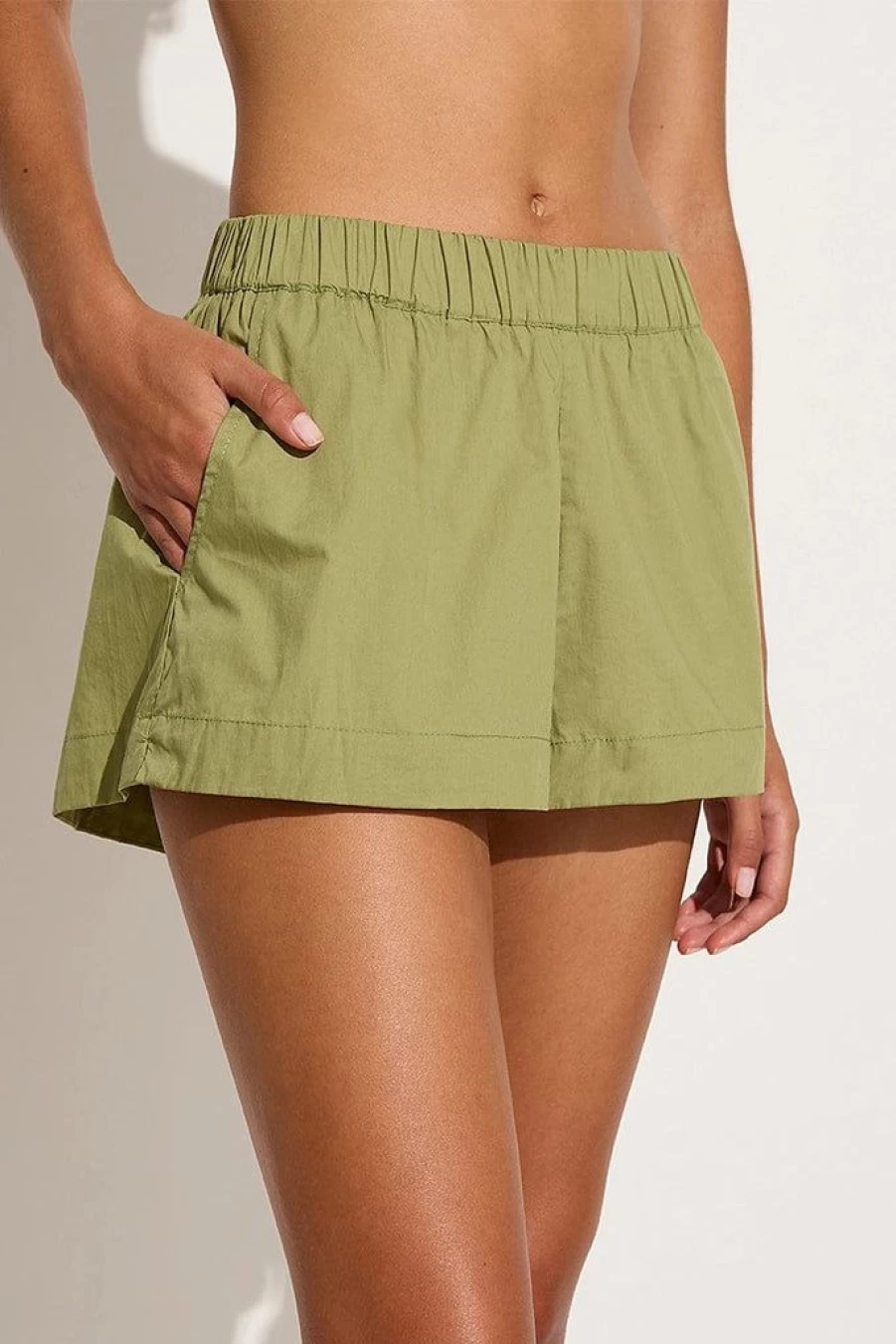 Faithfull The Brand Lorenso Short in Khaki - Limited Time Final Sale