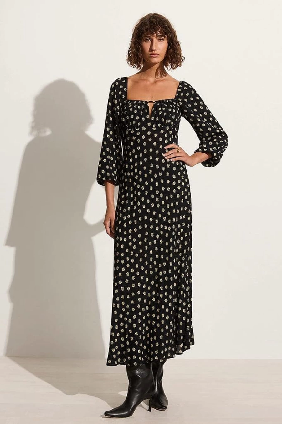 Faithfull The Brand Benedita Las Flores Floral Midi Dress - Floral Print Summer Dress Women's Fashion