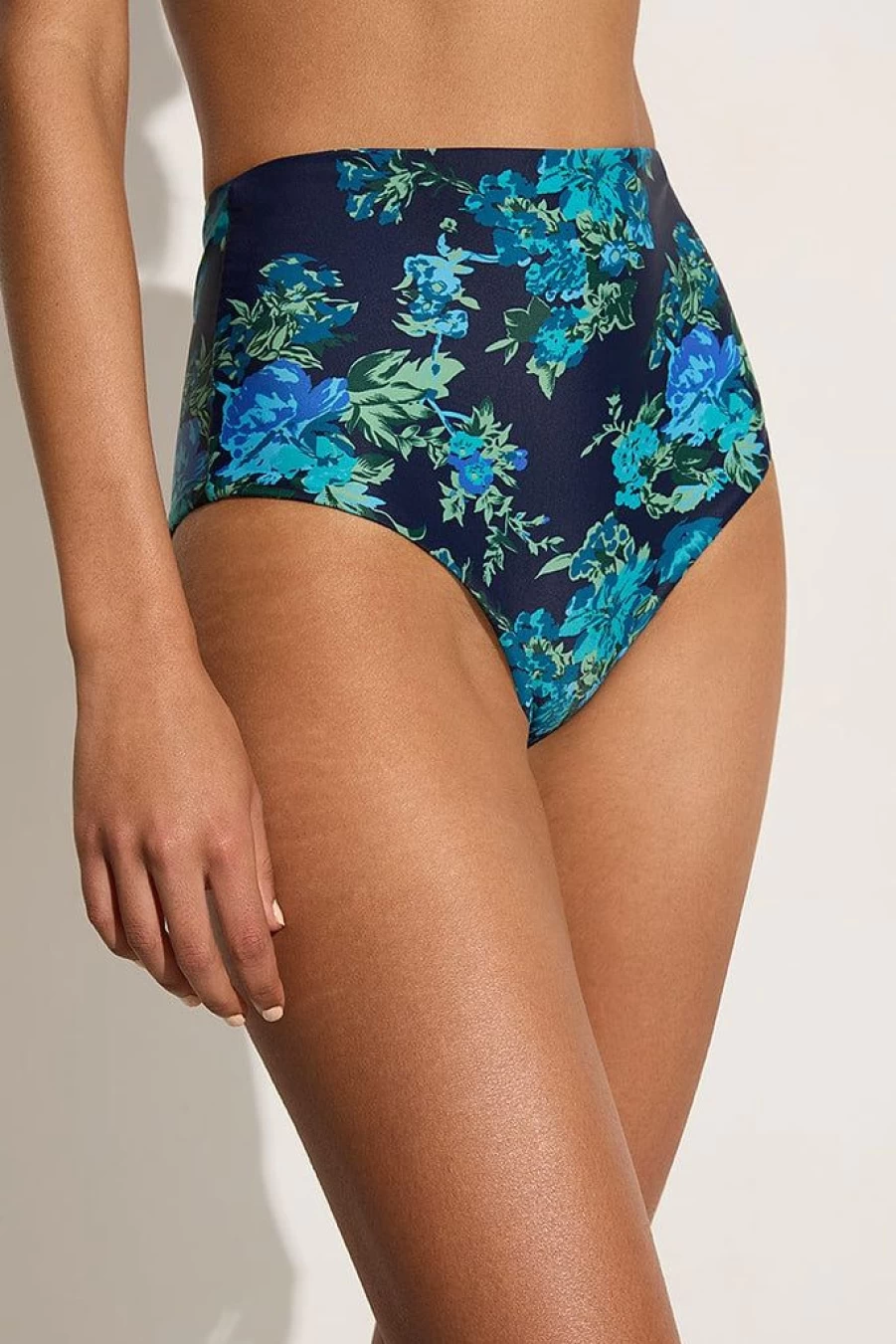 Faithfull The Brand Reyes Floral Navy Bikini Bottoms | Escala Exclusive Swimwear