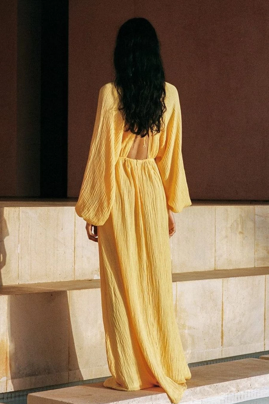 Faithfull The Brand Rosalie Maxi Dress in Saffron - Women's Boho Summer Dress Final Sale