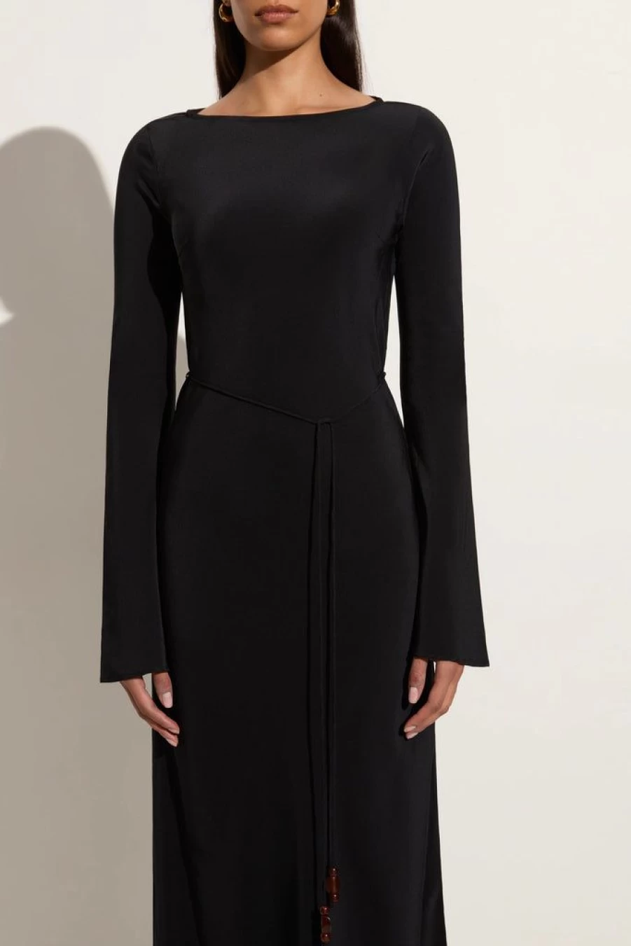 Faithfull The Brand Bellini Black Maxi Dress - Elegant Long Flowy Women's Summer Dress