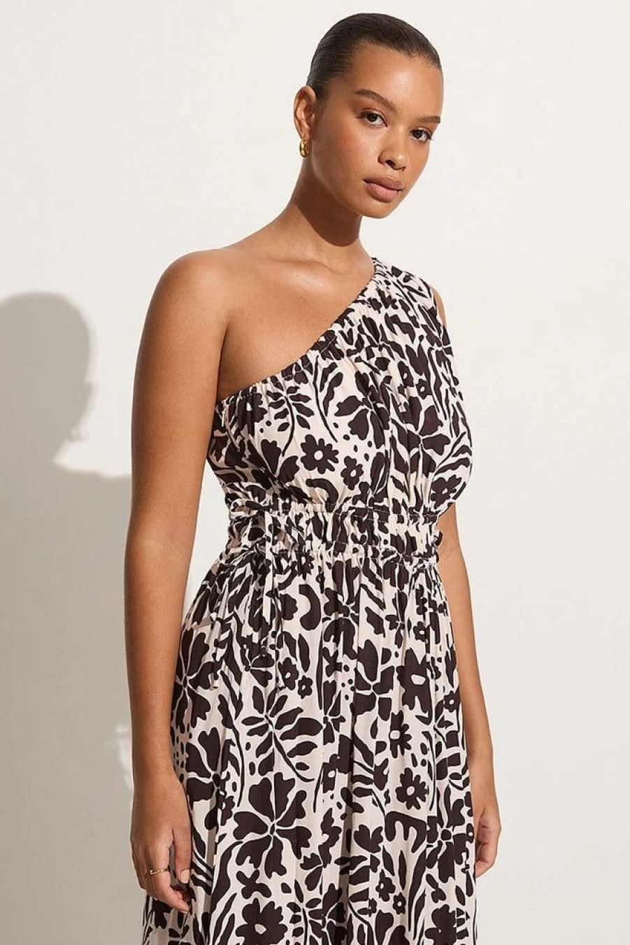 Faithfull The Brand Lucila Midi Dress in Sidra Floral Print Ecru - Women's Boho Summer Dress Final Sale