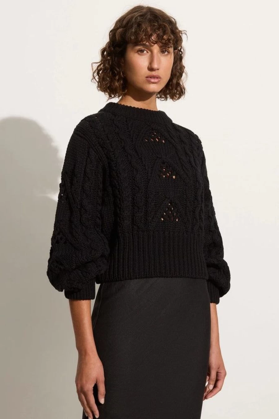 Faithfull The Brand Alanna Knit Jumper - Black Women's Sweater