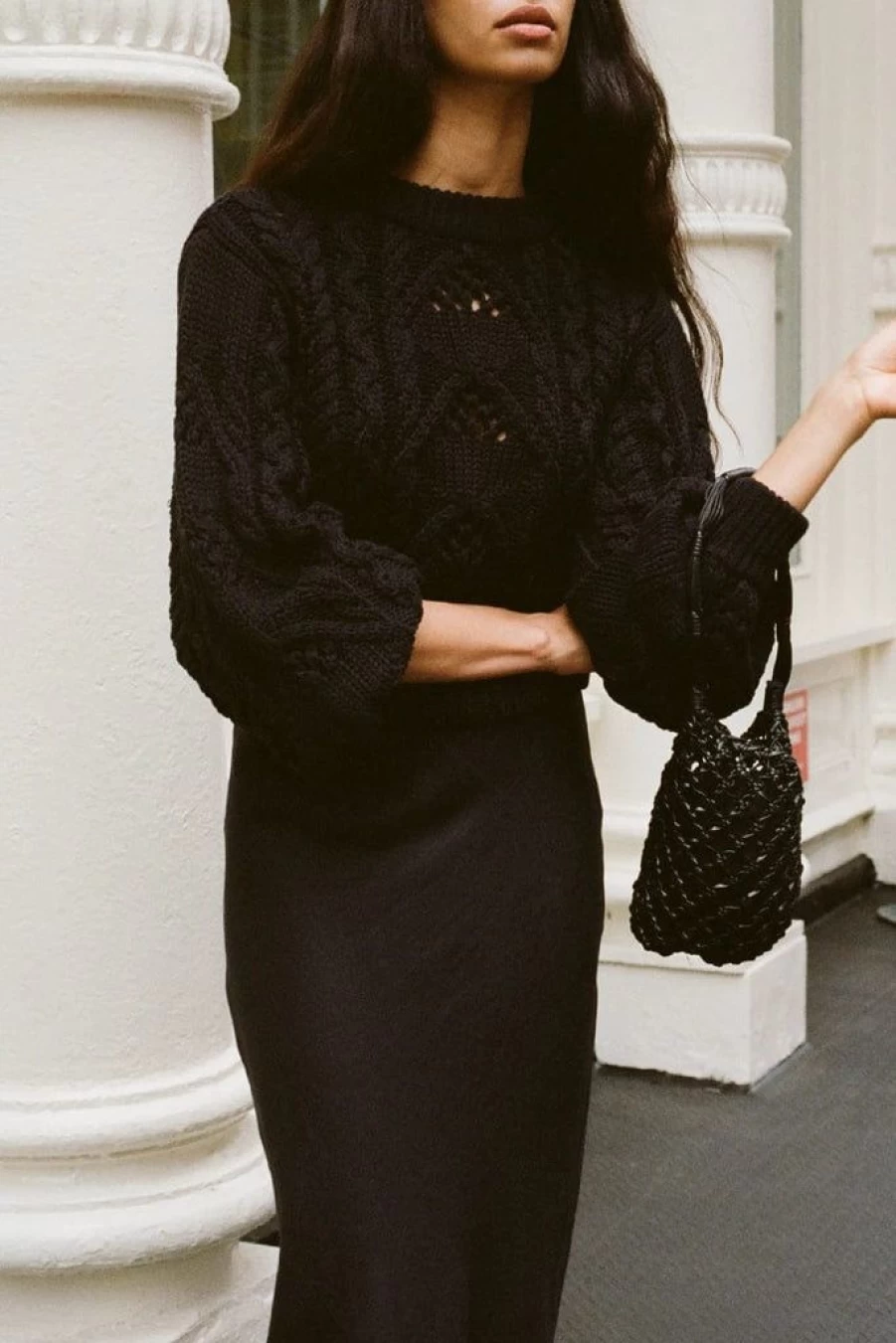 Faithfull The Brand Alanna Knit Jumper - Black Women's Sweater