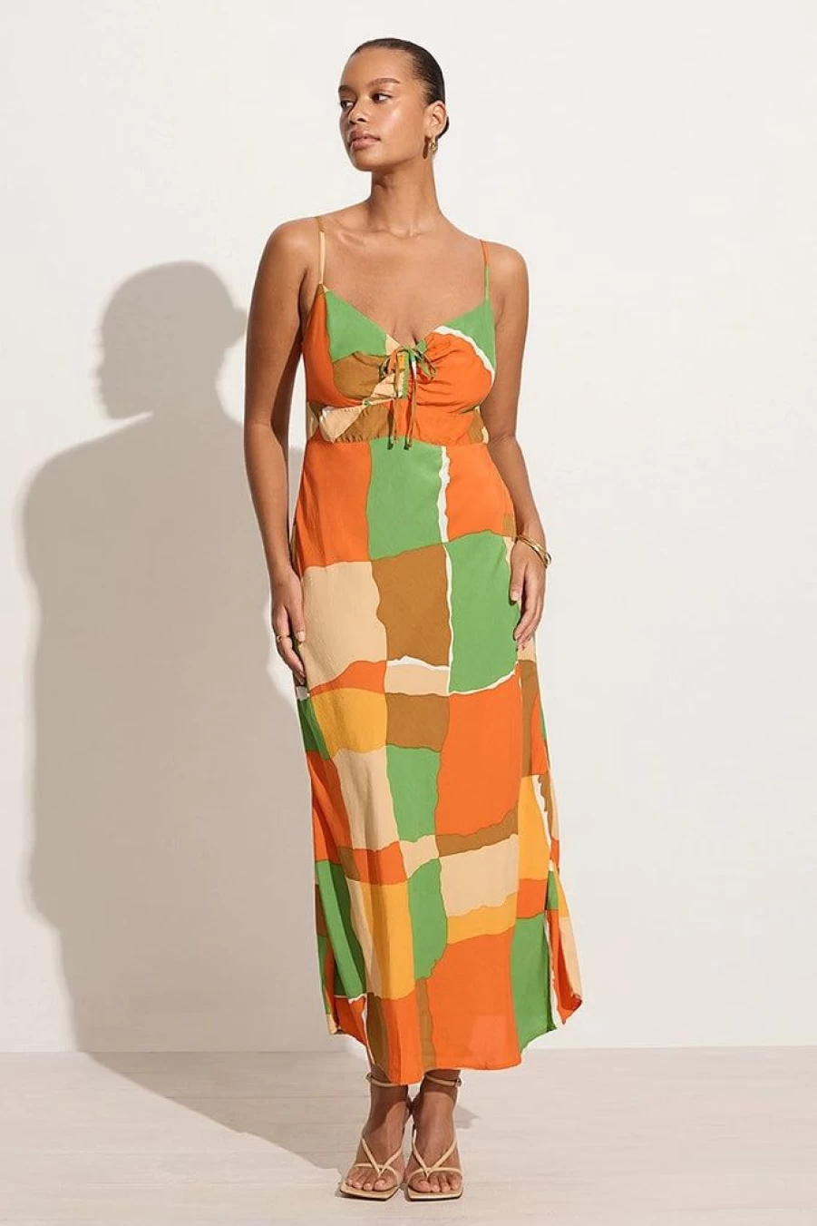 Faithfull The Brand Tempio Midi Dress - Costa Smeralda Print Floral Summer Dress - Final Sale