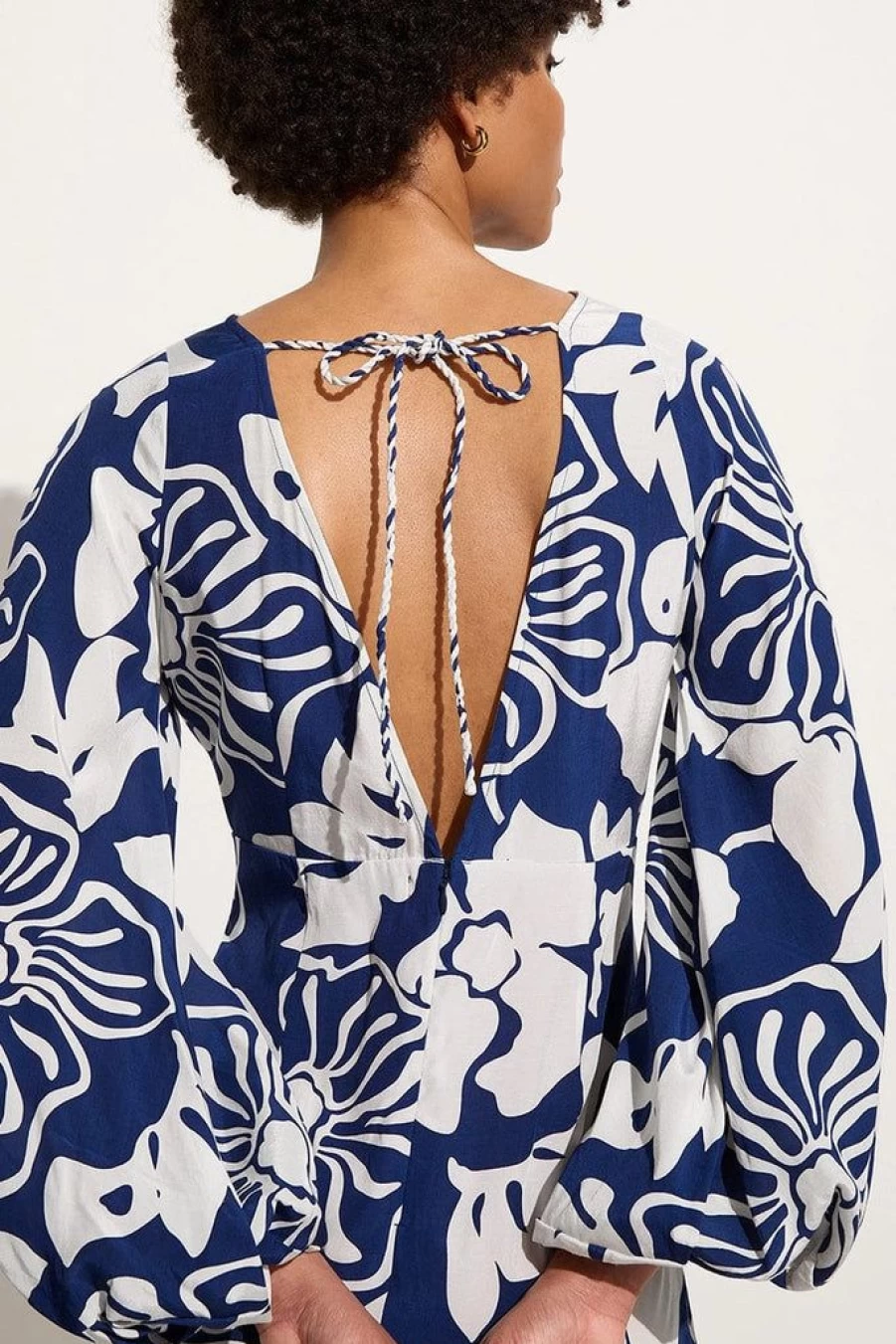Faithfull The Brand Rosarito Midi Dress - Floral Navy Blue Summer Dress - Boho Chic Women's Dress
