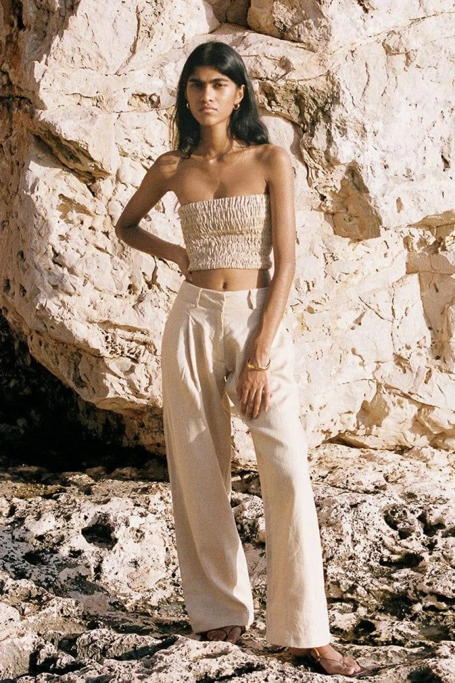 Faithfull The Brand Francois Pants in Wheat - Limited Stock Final Sale