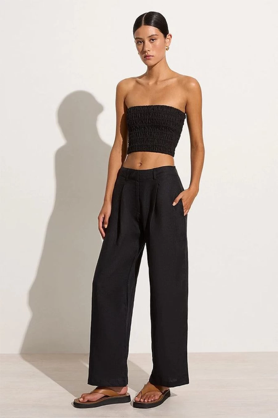 Faithfull The Brand Francois Black Pants - Limited Stock Final Sale