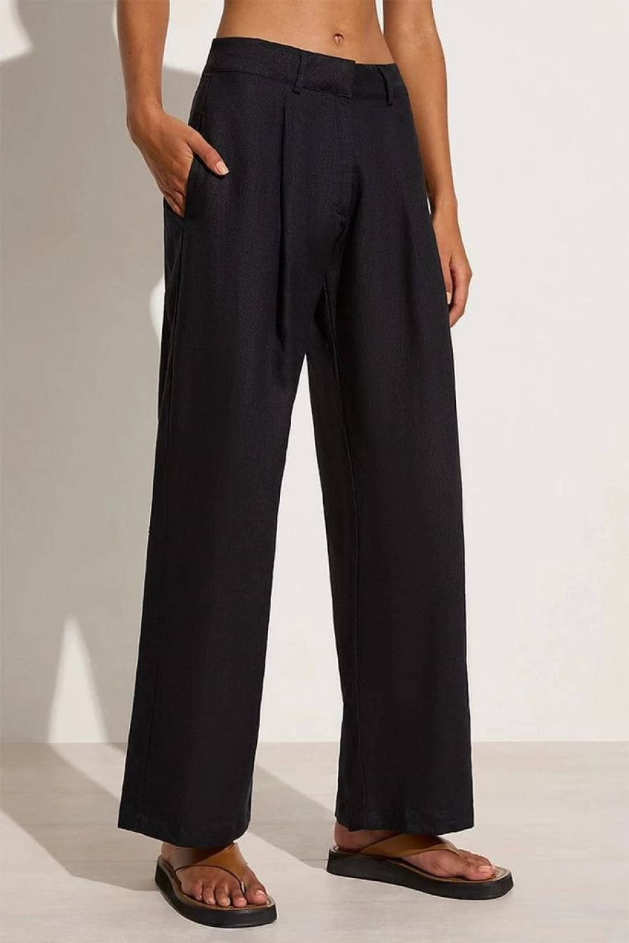 Faithfull The Brand Francois Black Pants - Limited Stock Final Sale