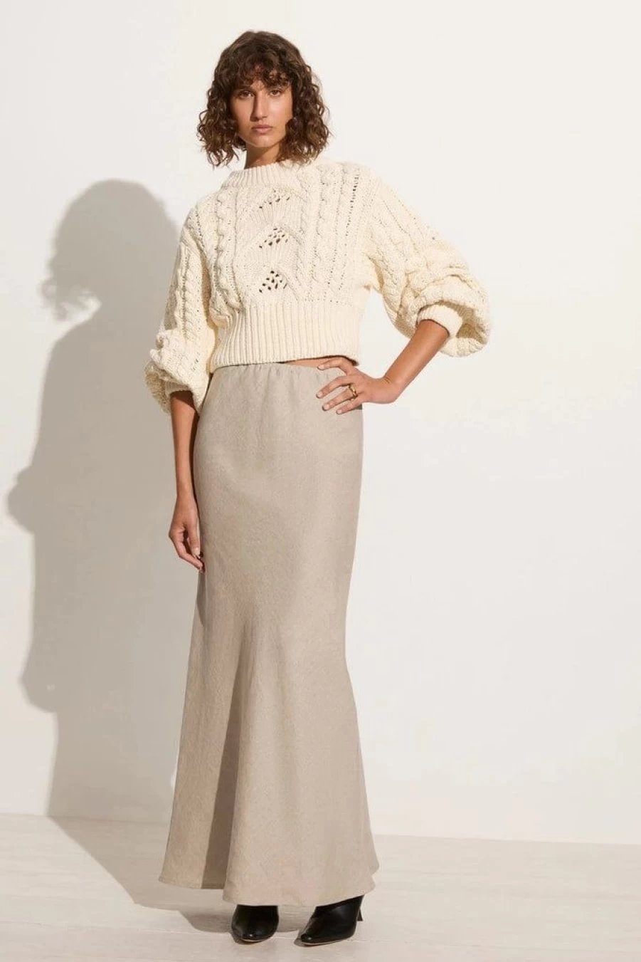 Faithfull The Brand Alanna Knit Jumper - Off White Women's Sweater