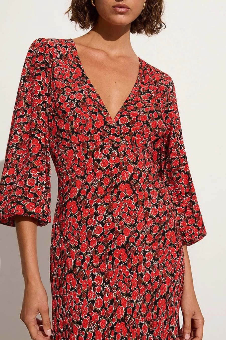 Faithfull The Brand Marcia Floral Midi Dress - Salema Print Summer Boho Dress