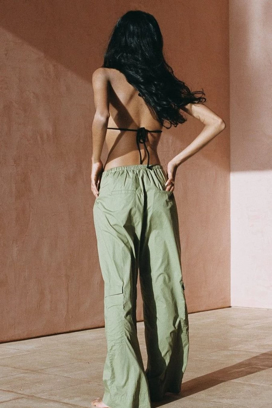 Faithfull The Brand Mico Pants in Khaki - Limited Stock Final Sale