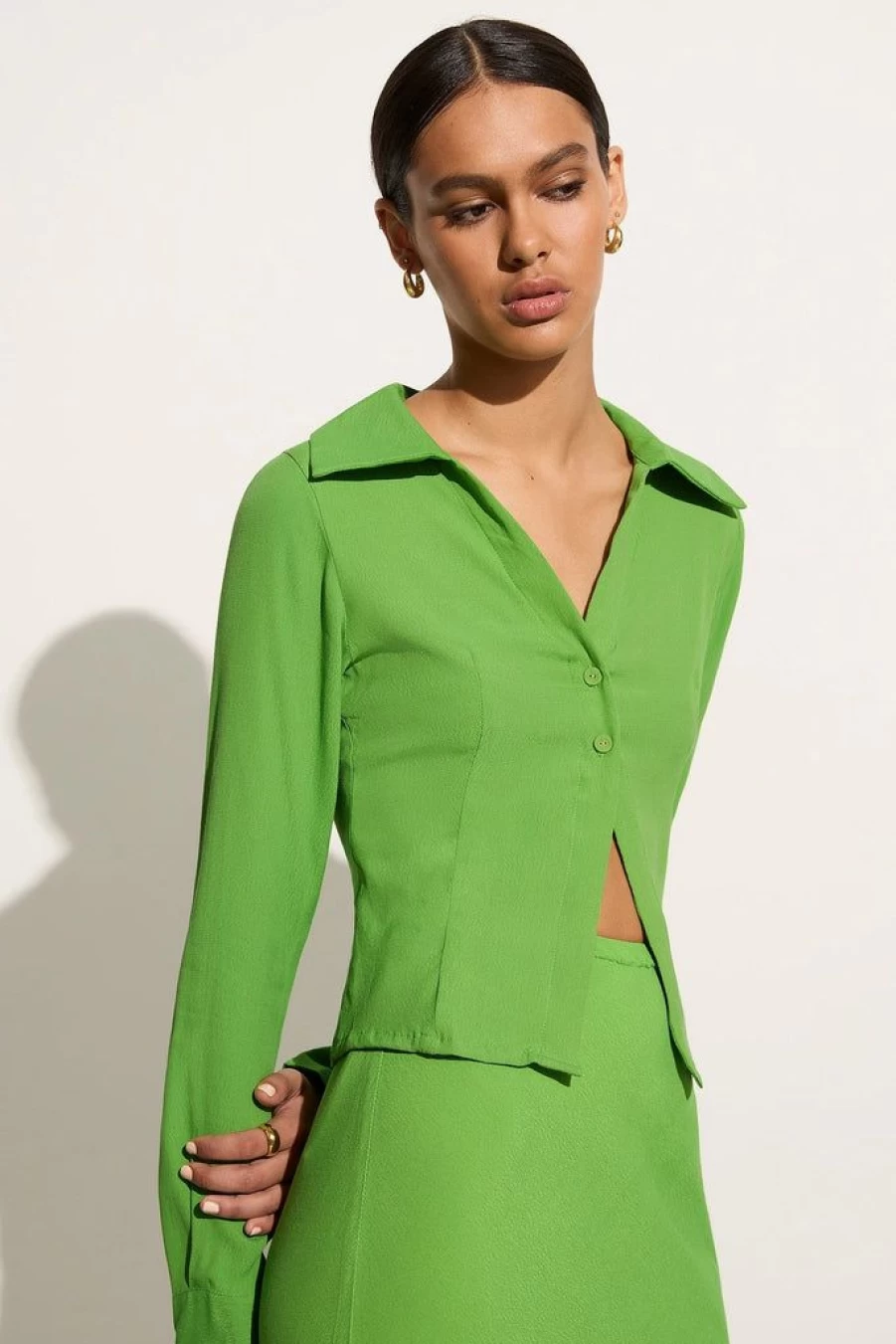Faithfull The Brand Serrador Shirt - Apple Print Women's Top