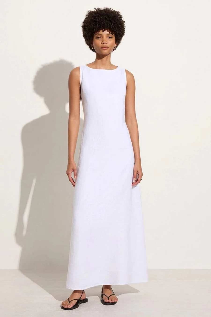 Faithfull The Brand Nahna Maxi Dress - Elegant White Summer Beach Dress